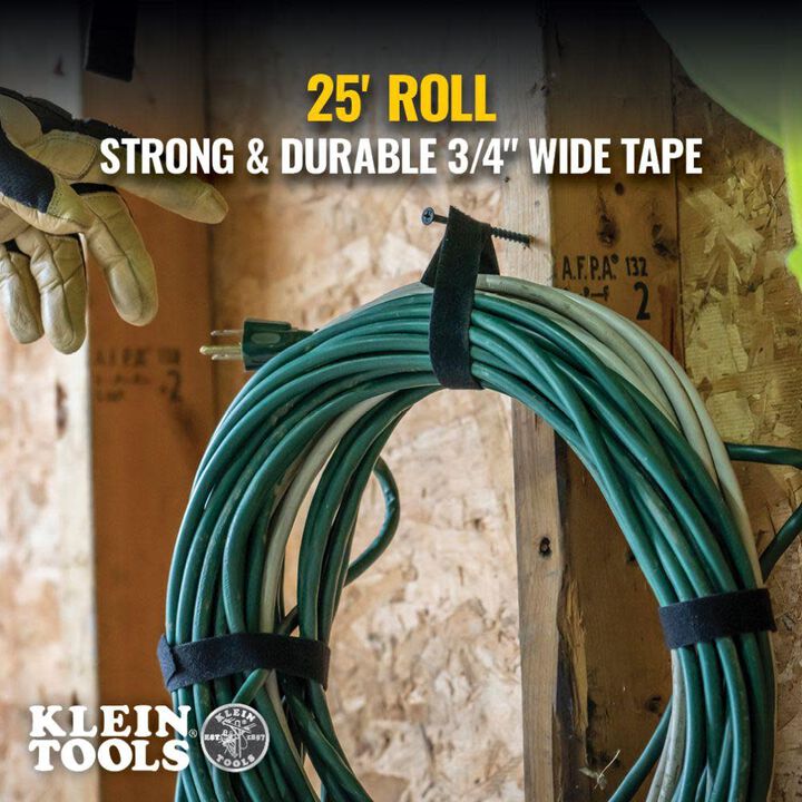 Klein Tools Hook & Loop Roll 3/4inx 25' Black, large image number 1