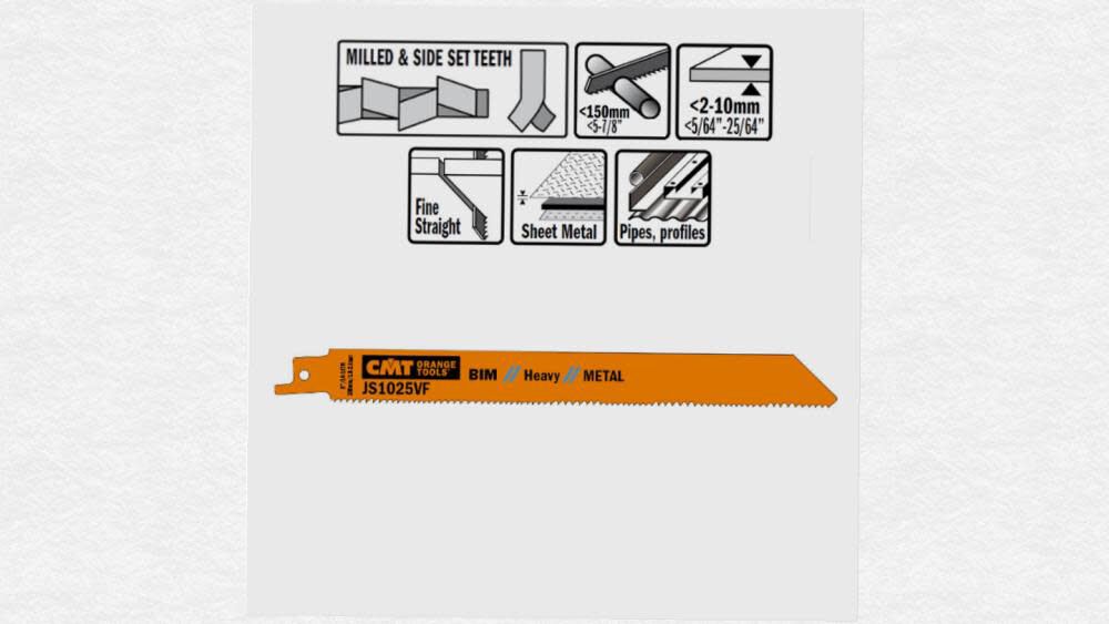 CMT Bi Metal Recip Blade, large image number 1