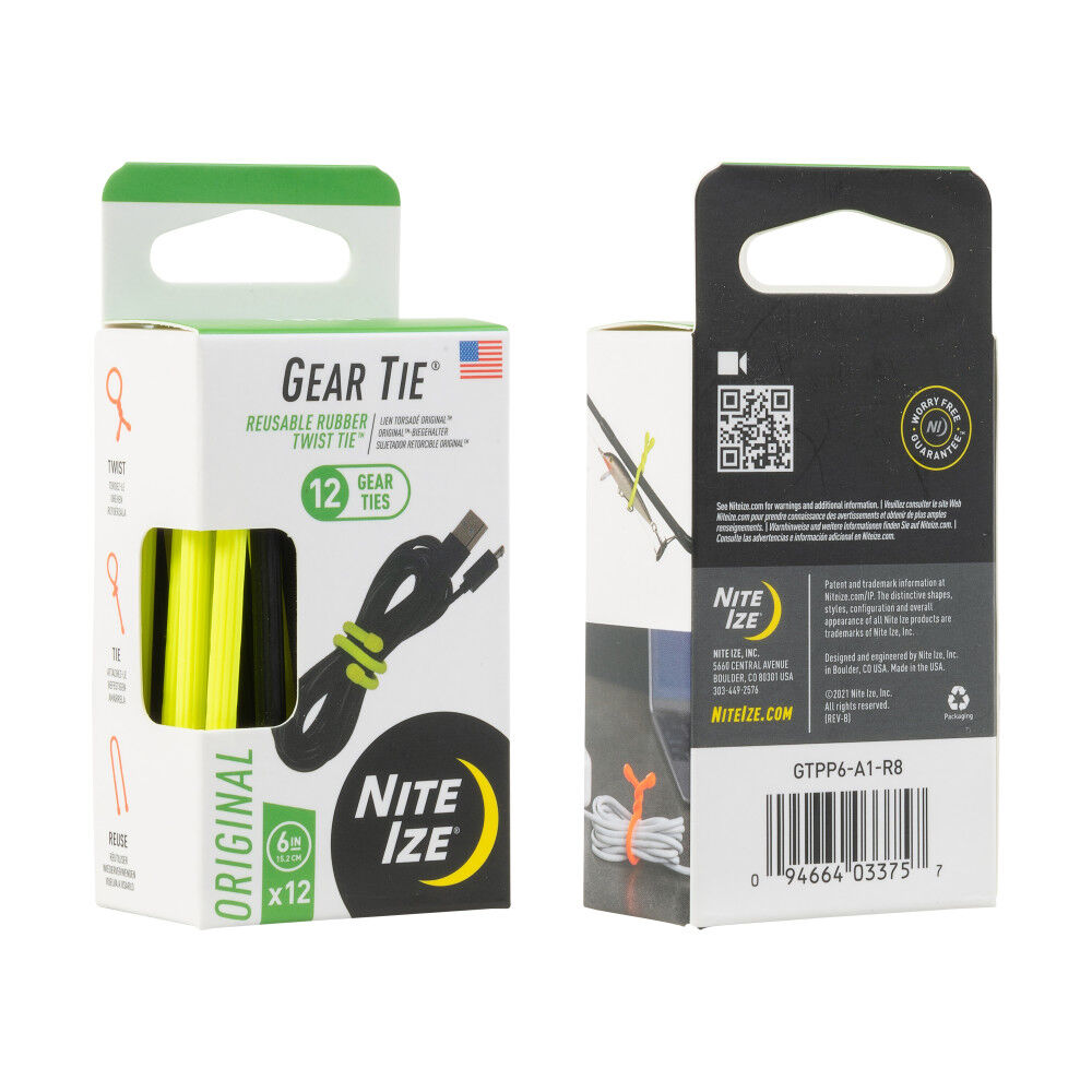 Nite Ize Gear Tie ProPack 6in 12pk Assorted, large image number 3