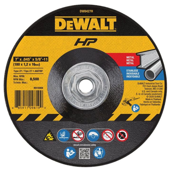 DEWALT Metal Cutting Wheel 5/8-11 Arbor 7 in By 0.045 in, large image number 0