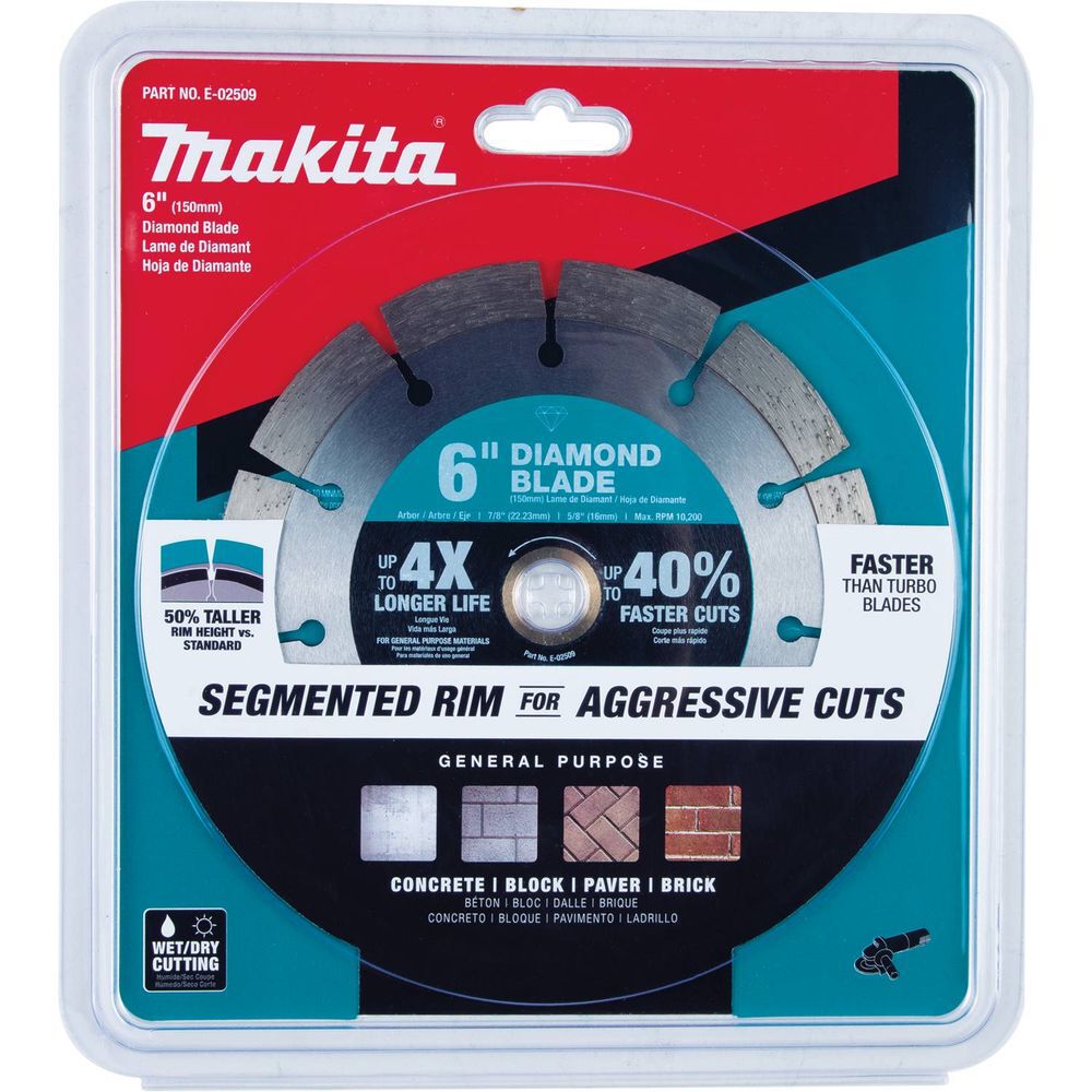 Makita 6 Inch Segmented Rim Diamond Blade for Masonry, large image number 2