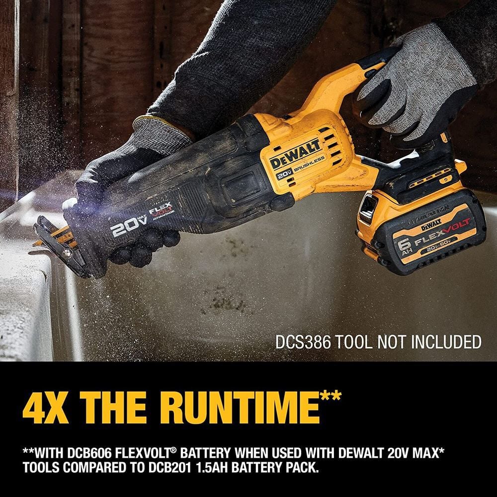 DEWALT FLEXVOLT 20V/60V 6Ah Lithium Ion Power Tool Battery Pack with Fuel Indicator (2 Pack), large image number 3