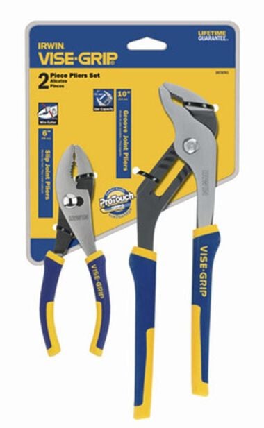 Irwin 2 Pc. Traditional Pliers Set - 6 In. Slip Joint & 10 In. Groove Joint, large image number 0