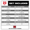 Milwaukee 1/4 Inch, 3/8 Inch, & 1/2 Inch Drive Ratchet and Accessory Set with Tray for PACKOUT Drawers 23 Pieces, small image number 2