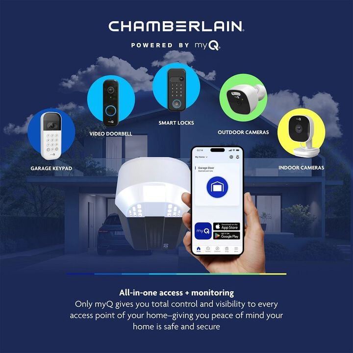 Chamberlain 1/2HP Chain Drive Opener with myQ Connectivity, large image number 8