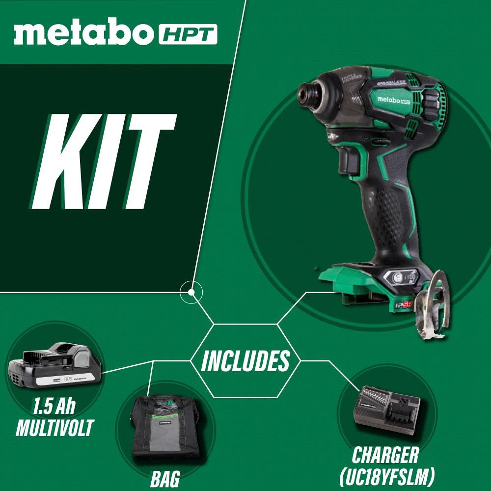 Metabo HPT Promotional 18V BL Triple Hammer Impact Driver Kit, large image number 3