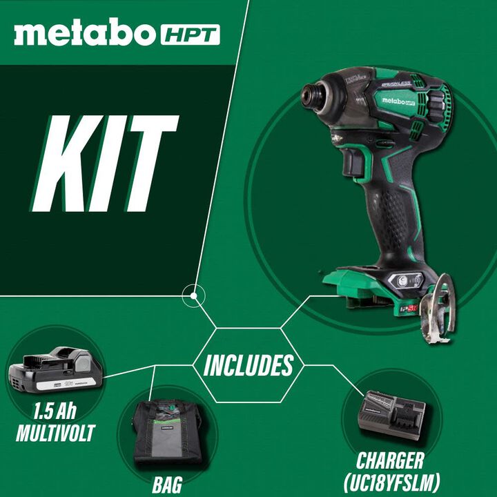 Metabo HPT Promotional 18V BL Triple Hammer Impact Driver Kit, large image number 2