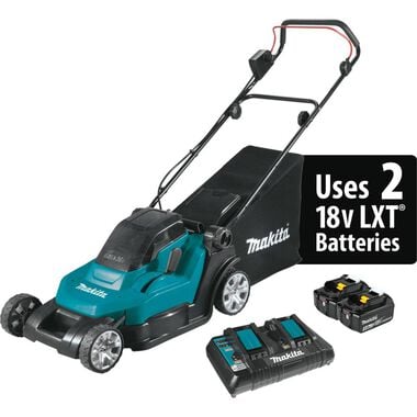 Makita 18V X2 (36V) LXT Lithium-Ion Cordless 17in Residential Lawn Mower Kit (5.0Ah), large image number 0