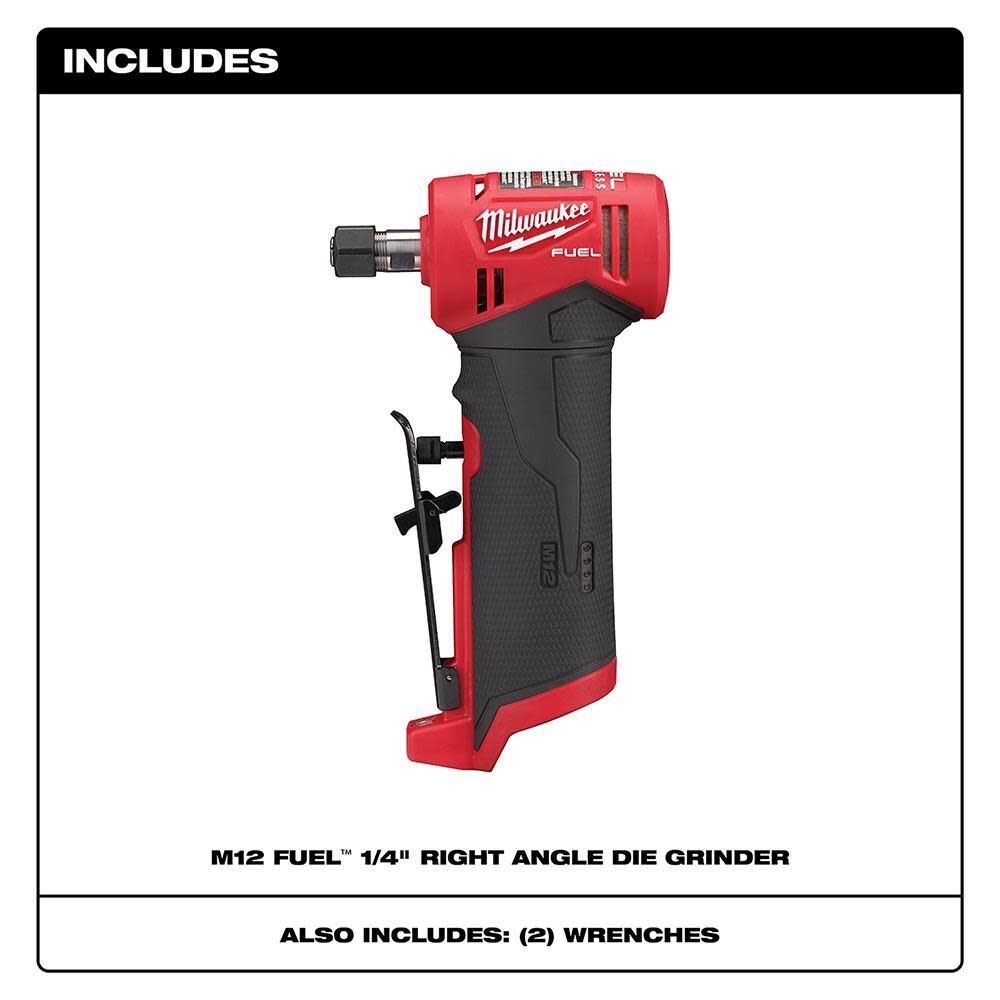Milwaukee M12 FUEL Right Angle Die Grinder (Bare Tool) 2485-20 
