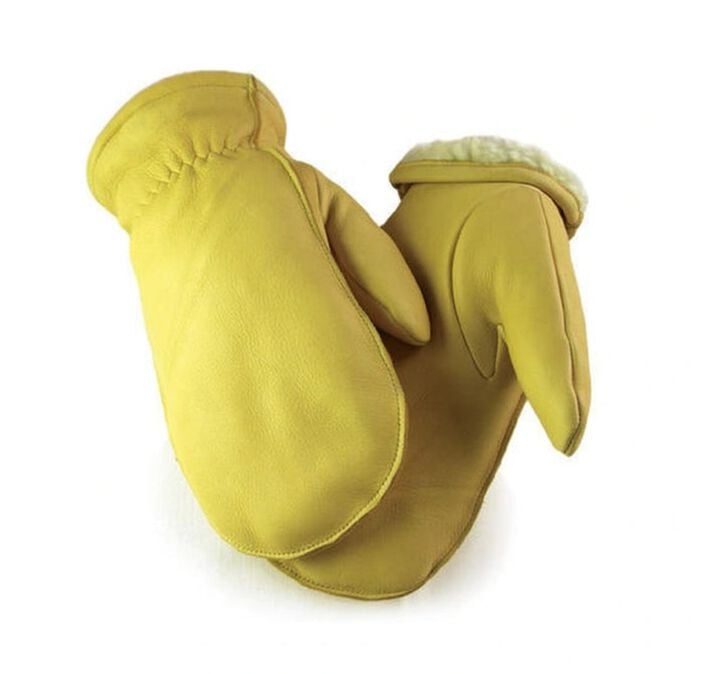 Hand Armor Deerskin Sherpa Mitten Tan Small