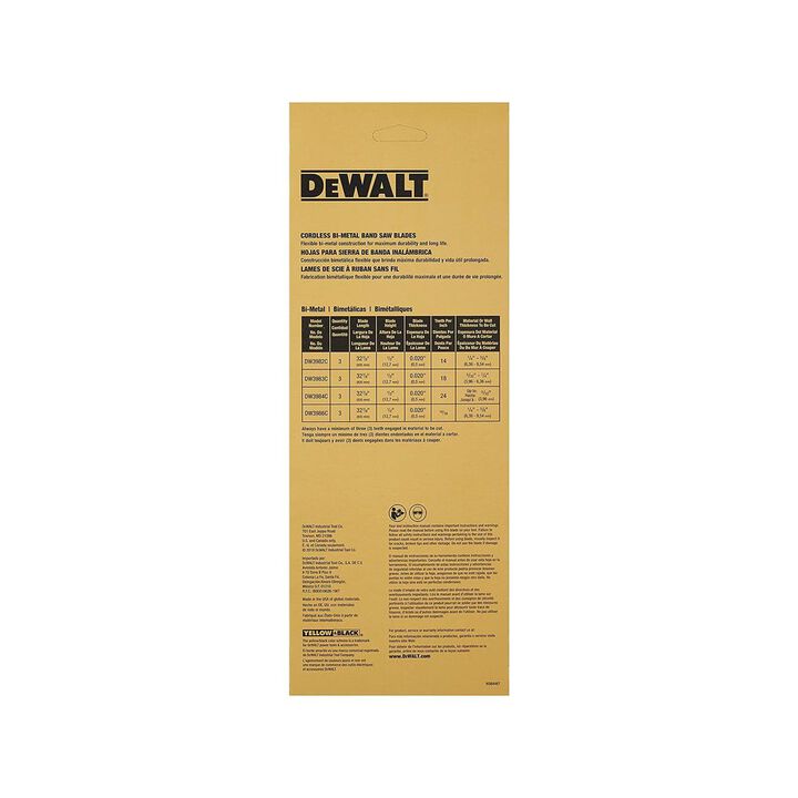 DEWALT Band Saw Blade, 32-7/8-Inch, .020-Inch, 24 Tpi, 3-Pack, large image number 4
