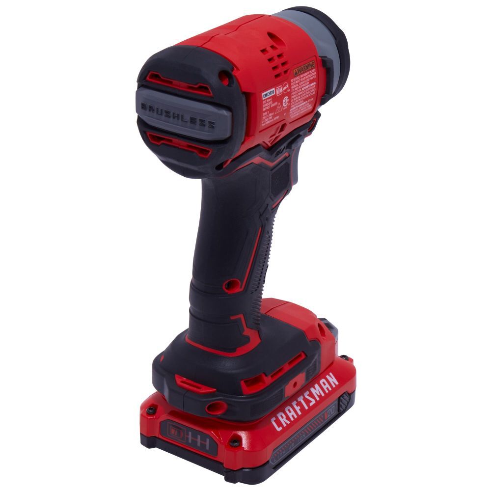 CRAFTSMAN V20 Cordless Brushless 1 4 Inch Impact Driver 2 Battery Kit CMCF810C2 Acme Tools