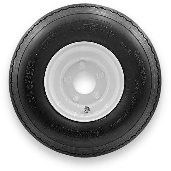 Rubbermaster Tire 5.70-8 4P TL & MTD 8 x 3.75 5 on 4.5 STAMPED, large image number 0