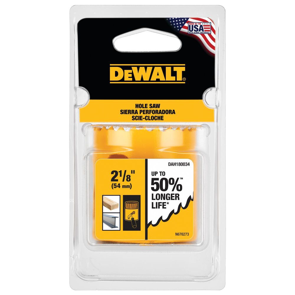 DEWALT 2-1/8 (54mm) Hole Saw DAH180034 - Acme Tools DEWALT 2-1/8 (54mm) Hole Saw DAH180034 - Acme Tools