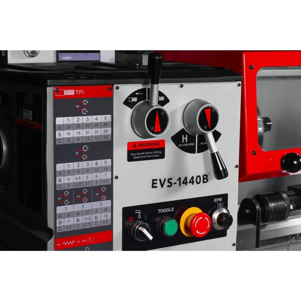 JET 14 x 40 Electronic Variable Speed Lathe with ACU-RITE 203 DRO & Taper Attachment, large image number 2
