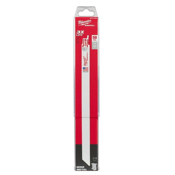 Milwaukee 12 in. 18 TPI Thin Kerf SAWZALL Blades (50 Pack), large image number 9