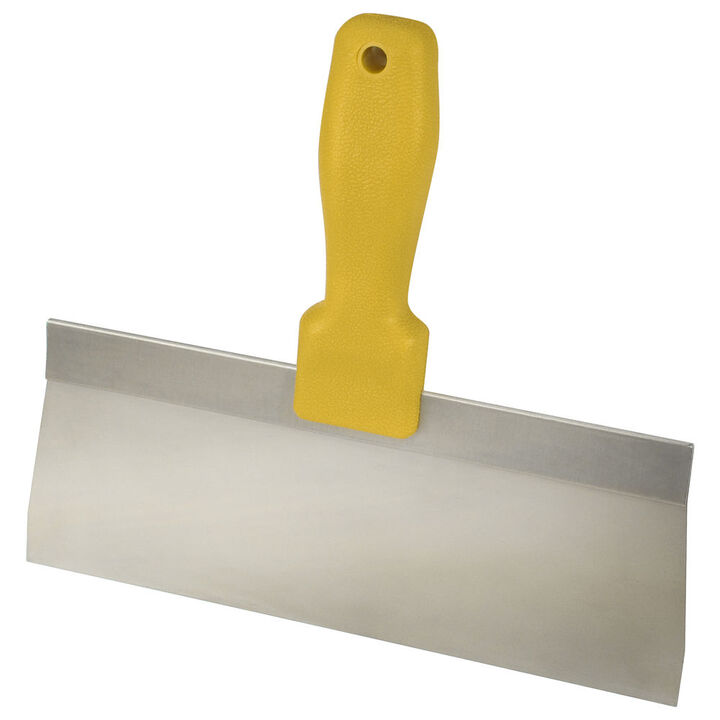Kraft Tool Co 8 Inch x 3 Inch Stainless Steel Blade Taping Knife with Plastic Handle, large image number 1