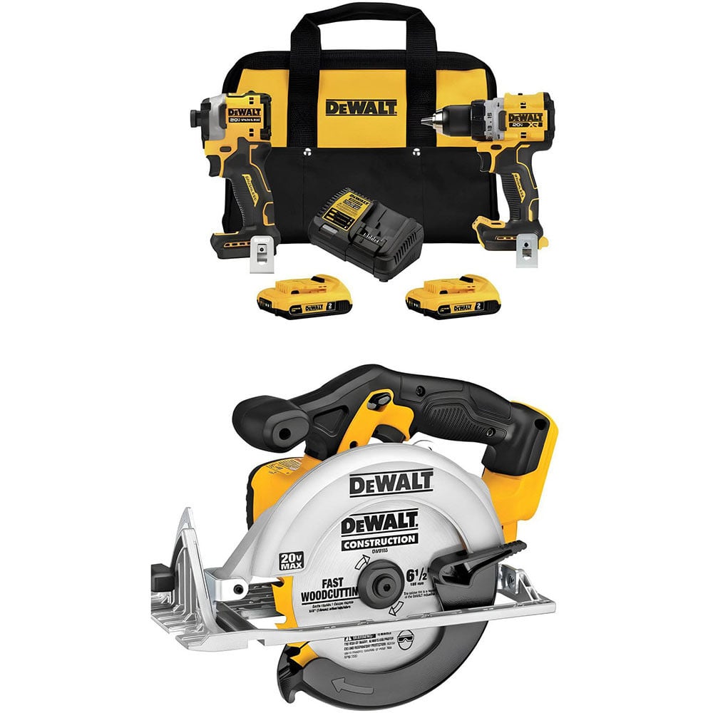 DEWALT 20V MAX Impact Driver, Drill/Driver, and Circular Saw Bundle, large image number 1