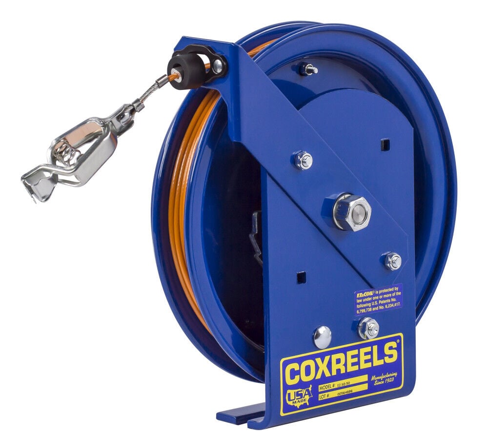 Coxreels Safety System Spring Driven Static Discharge Cord Reel 50', large image number 1