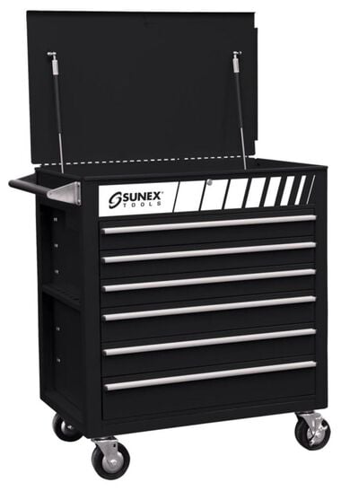 Sunex Full Drawer Professional Duty Service Cart - Black