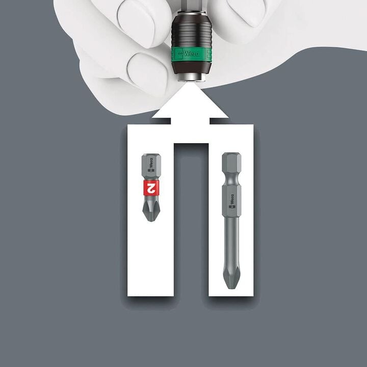 Wera Tools Kompakt 60 RA-R 1 Kraftform Screwdriver Bit Set, 17 Pieces, large image number 5