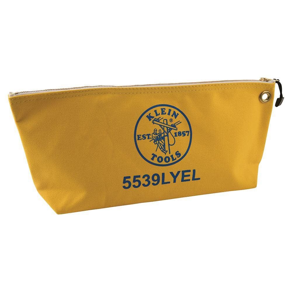 Klein Tools Canvas Tool Bag with Zipper Yellow – 5539LYEL