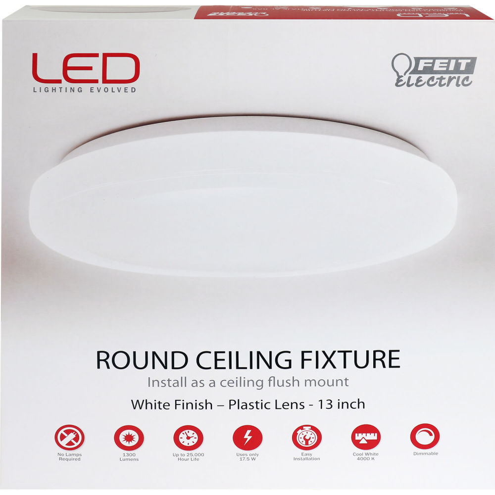 Feit Electric 17.5W 1300 Lumens Round LED Ceiling Light Fixture, large image number 2