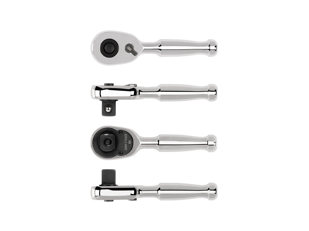 Tekton 3/8 Inch Drive x 3 Inch Quick-Release Small Body Stubby Ratchet, large image number 2