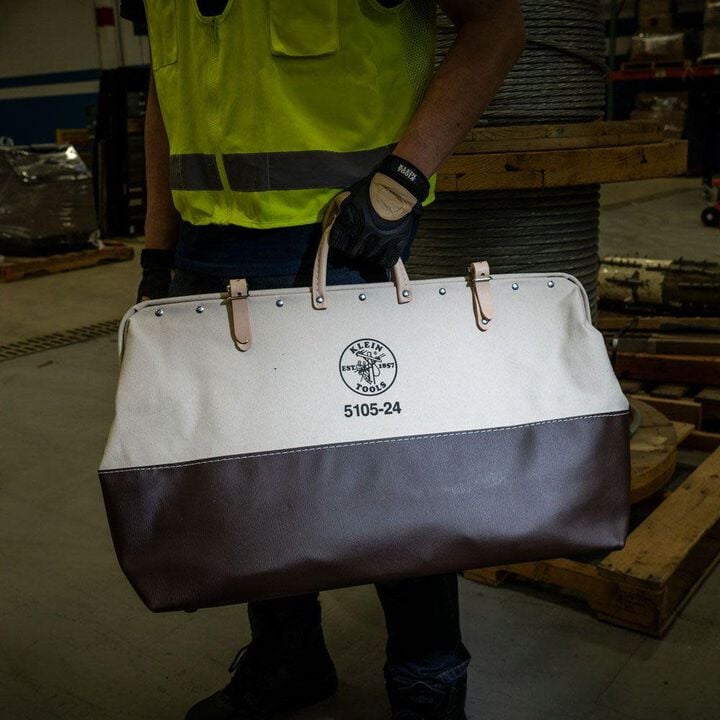 Klein Tools 24in High-Bottom Canvas Tool Bag, large image number 2