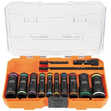 Klein Tools SAE/Metric Flip Socket Set 13pc