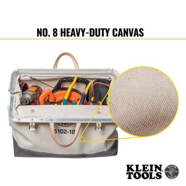 Klein Tools 18in (457 mm) Canvas Tool Bag, large image number 3