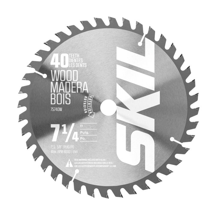 SKIL 7-1/4 Inch 40T Carbide Finish Circular Saw Blade, large image number 1