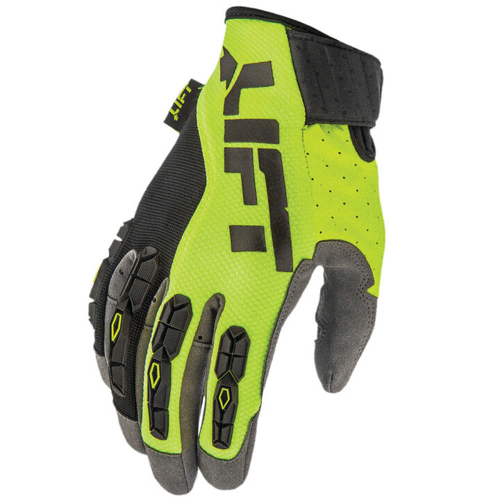 Lift Safety Silicone Fused Palm Hi-Viz Yellow Handler Gloves, large image number 0