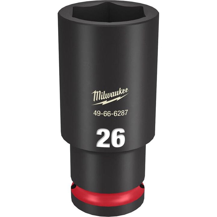 Milwaukee SHOCKWAVE Impact Duty Socket 1/2in Drive 26MM Deep 6 Point, large image number 0