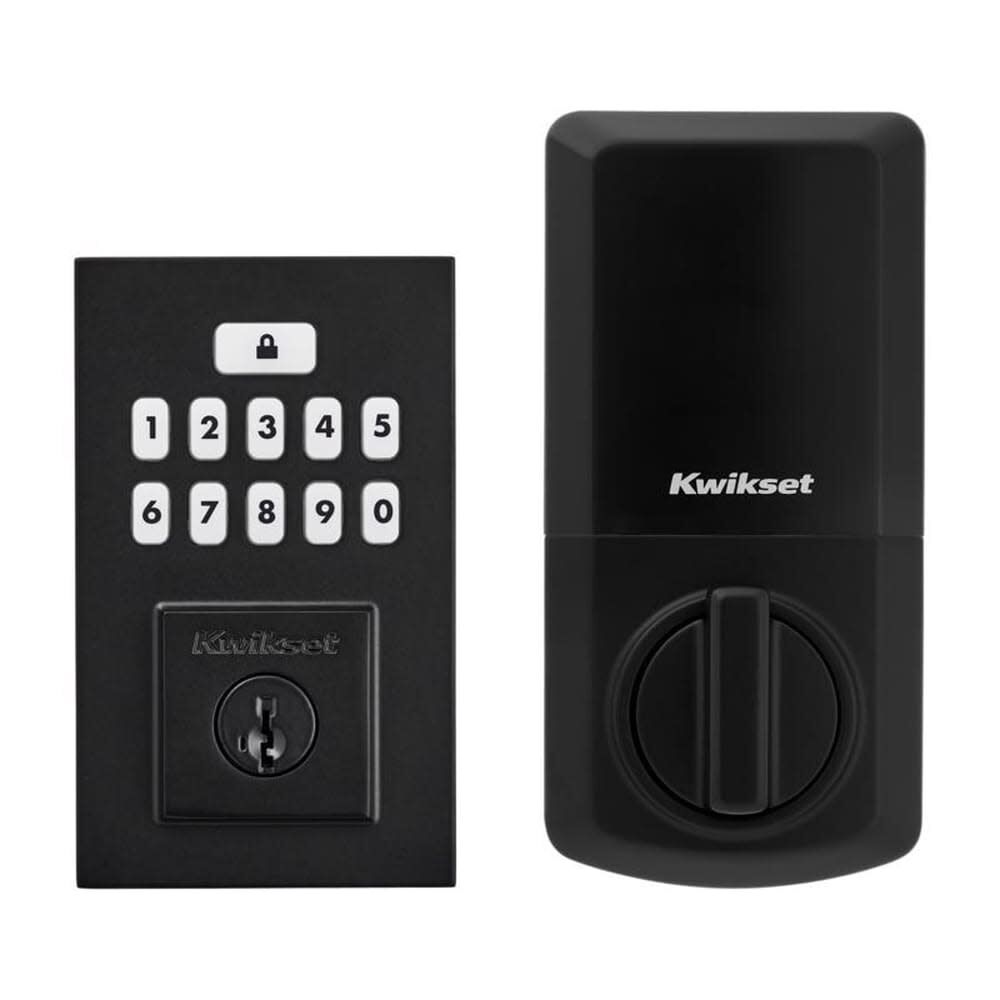 Kwikset 260 SmartCode Electronic Deadbolt Matte Black, large image number 1