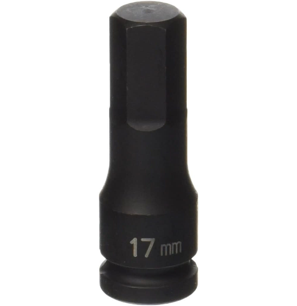 Grey Pneumatic 1/2 Inch x 17 mm Chrome-Molybdenum Steel Hex Impact Bit Socket, large image number 1
