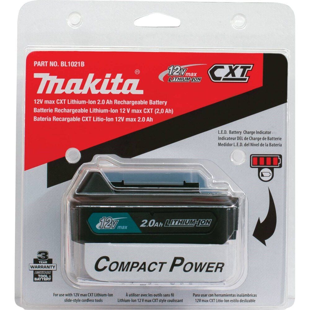 Makita 12V Max CXT 12V 2Ah Lithium Ion Power Tool Battery Pack with Fuel Indicator, large image number 6