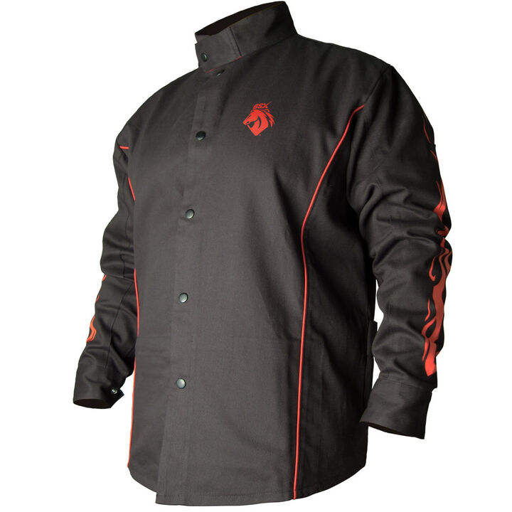 Black Stallion Welding Jacket 9oz Black FR Cotton Medium