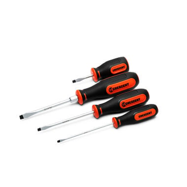 Crescent Slotted Dual Material Screwdriver Set 4pc