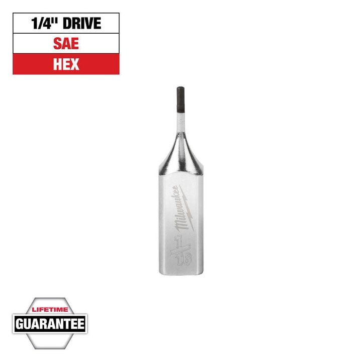 Milwaukee 1/4 Inch Drive 1/16 Inch Hex Bit Socket, large image number 8