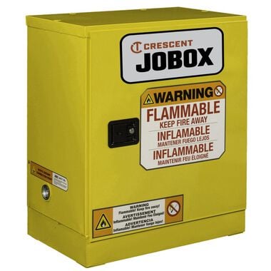Crescent JOBOX 12 Gallon Flammable Manual Close Safety Cabinet - Yellow