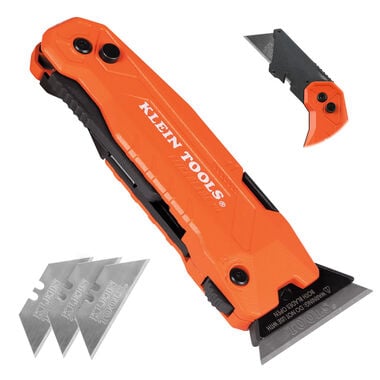 Klein Tools FLICKBLADE 2-in-1 Utility Knife / Scraper with Blade Storage