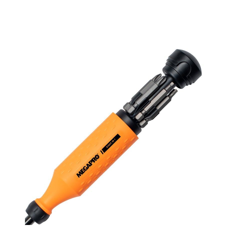 Megapro Original 8-in-1 Multi-Bit Screwdriver Orange/Black, large image number 5