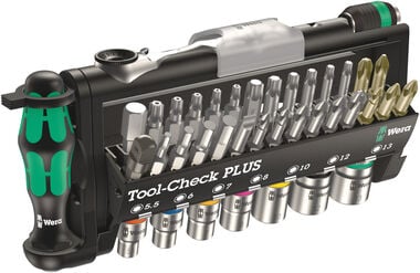 Wera Tools Tool-Check Plus Tool Set with Bitholding Screwdriver, 39 Pieces