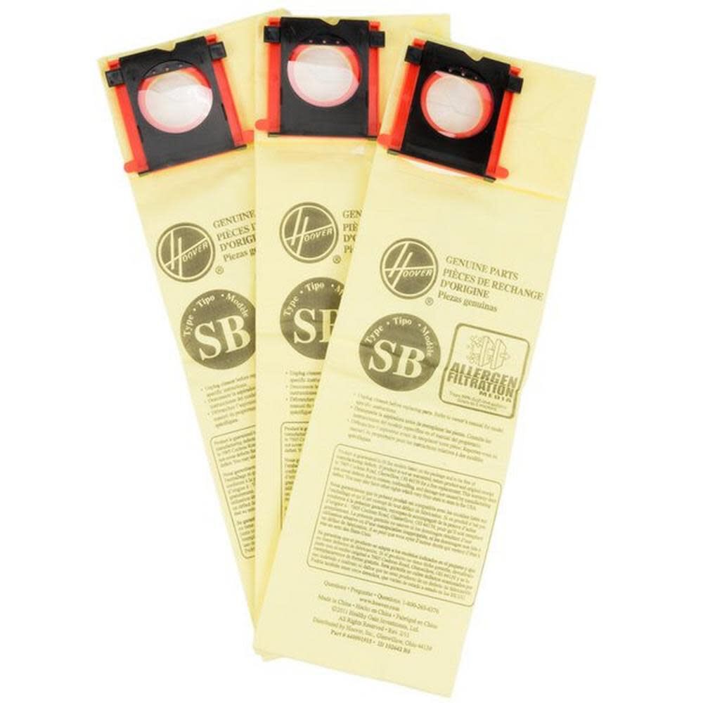 Hoover Commercial Vacuum Allergen SB Disposable Vacuum Bag For CH50100/CH50102, 10 Pieces, large image number 1
