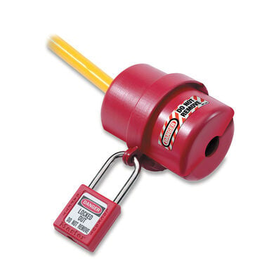 Master Lock Rotating Red Electrical Plug Lockout For 120V and 240V Plugs