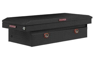 Weather Guard Saddle Truck Tool Box Aluminum Full Extra Wide Textured Matte Black, large image number 0