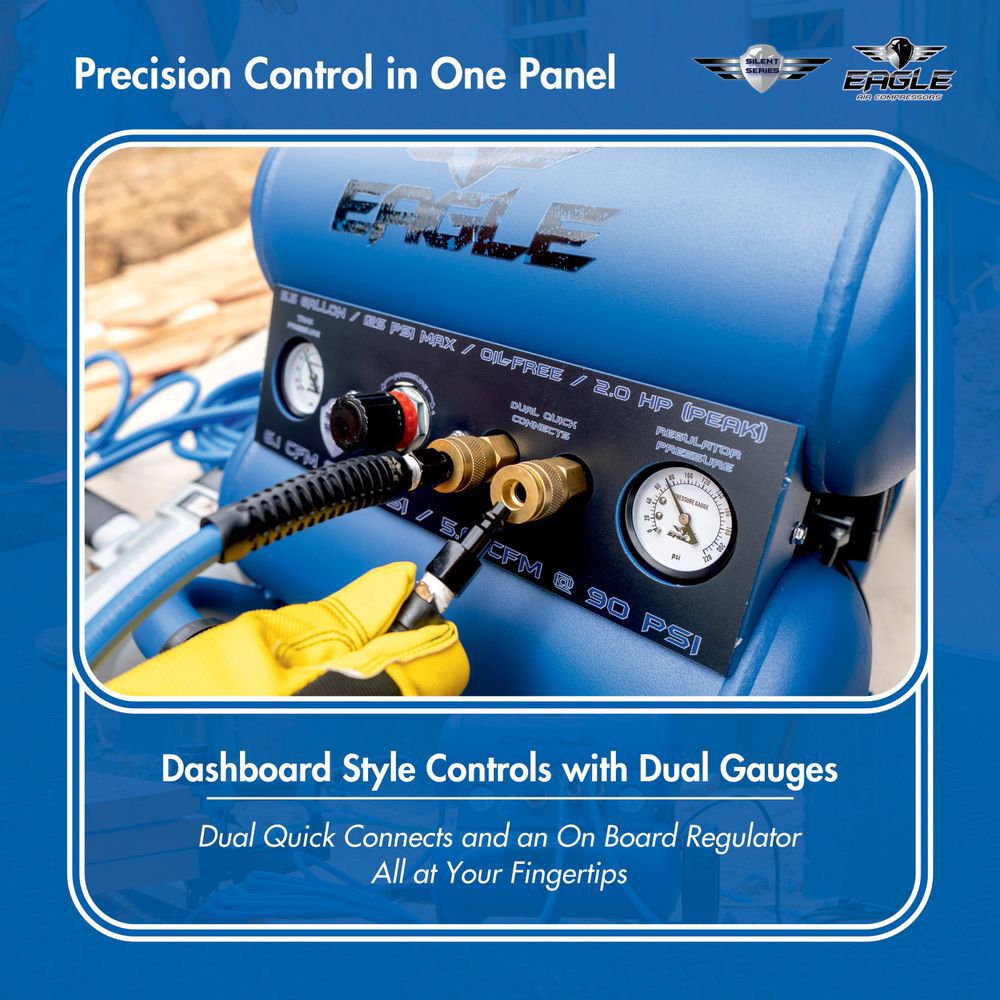Eagle Compressor Silent Series 5.5 Gallon Electric Air Compressor, large image number 10
