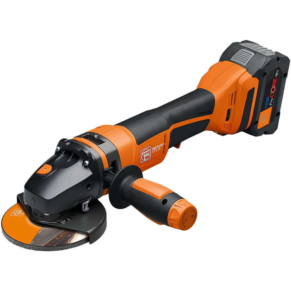 Fein PROTAGO CCG18-125-10 PD-SEC AS 5in Cordless Angle Grinder Kit, large image number 1