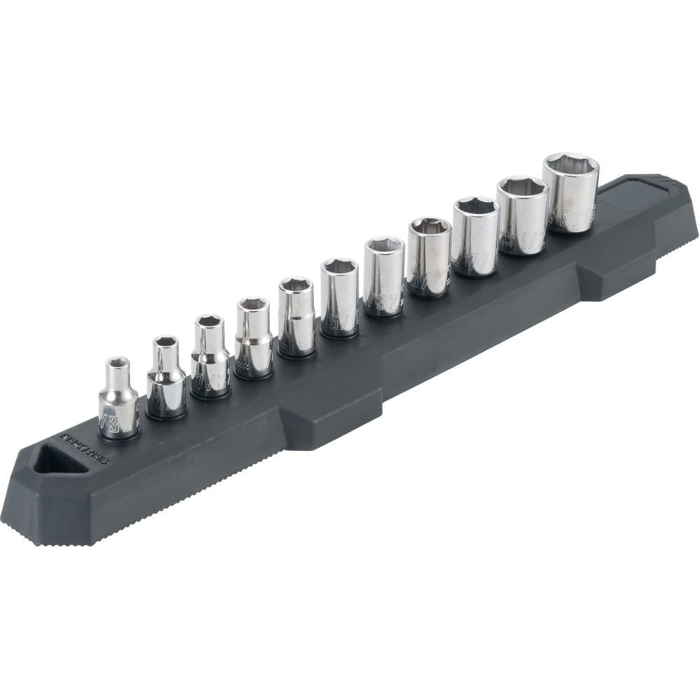 CRAFTSMAN 1/4-in Drive SAE 6 Point Socket Set, 11pc – CMMT12040